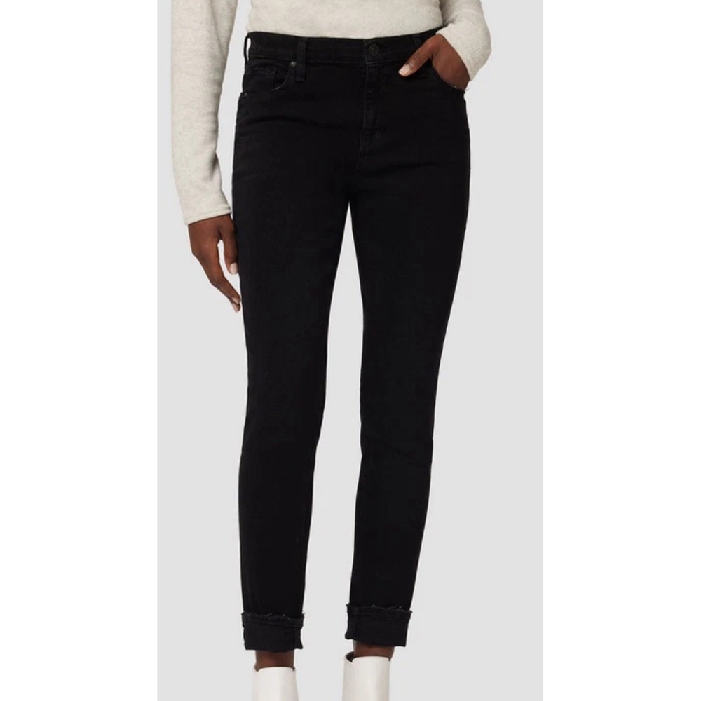 Hudson Size 31‎ (35x28) Lana Mid-Rise Boyfriend Ankle Life Goes On Jeans Black